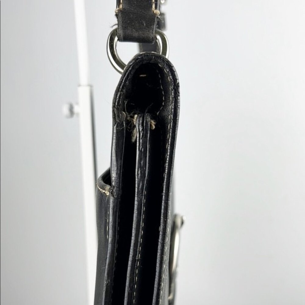 Coach Vintage Y2K Soho Flat Buckle Black Leather Shoulder Bag 9741 - Picture 5 of 16